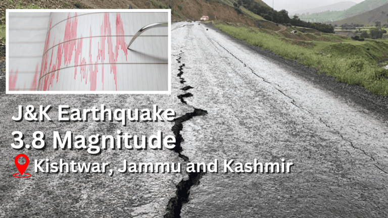 J&K Shaken: 3.8 Magnitude Earthquake Strikes Kishtwar District